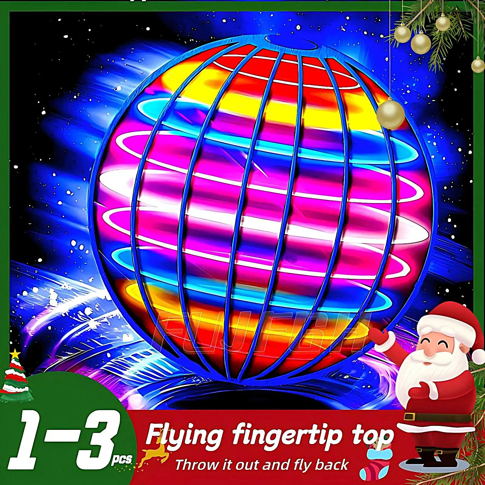 Flying Ball Boomerang Spinner Toys Hand Control Drone 360° Rotating Mini UFO With LED Lights for Children Funny Halloween Gifts