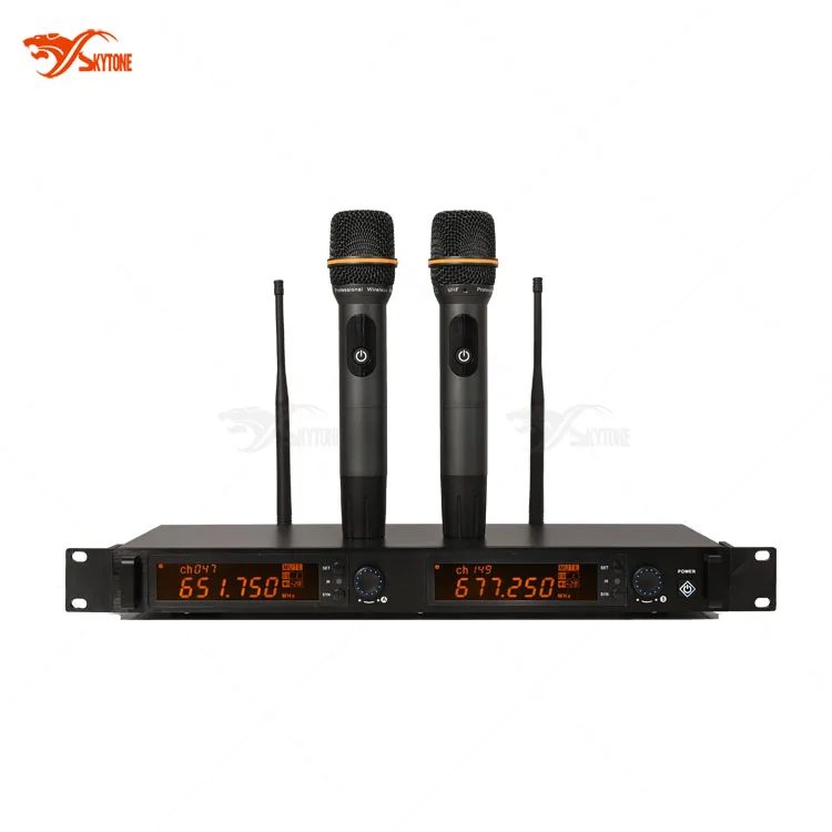 

A20 UHF True Diversity Dual Handheld Wireless Microphone, Cordless Mic