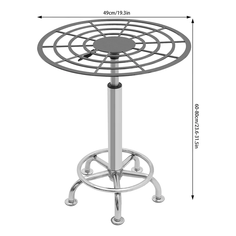 AT51-360° Rotating Spray-Paint Rack, 23.6-31.5In Height Adjustable Stable Paint Rack For Door And Car Body