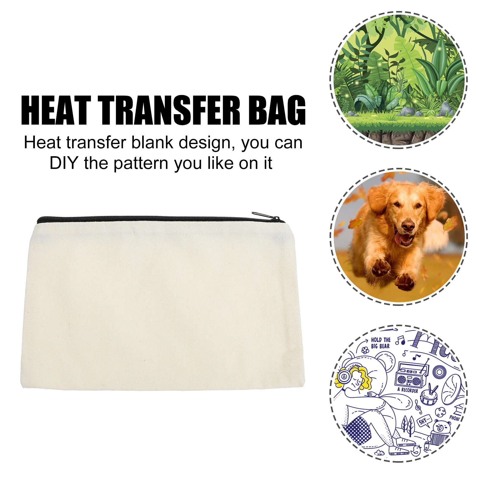 12 قطعة أكياس التسامي فارغة DIY نقل الحرارة المحمولة السفر مخزن للمكياج المنظم هدية حقيبة نقل الحرارة #4