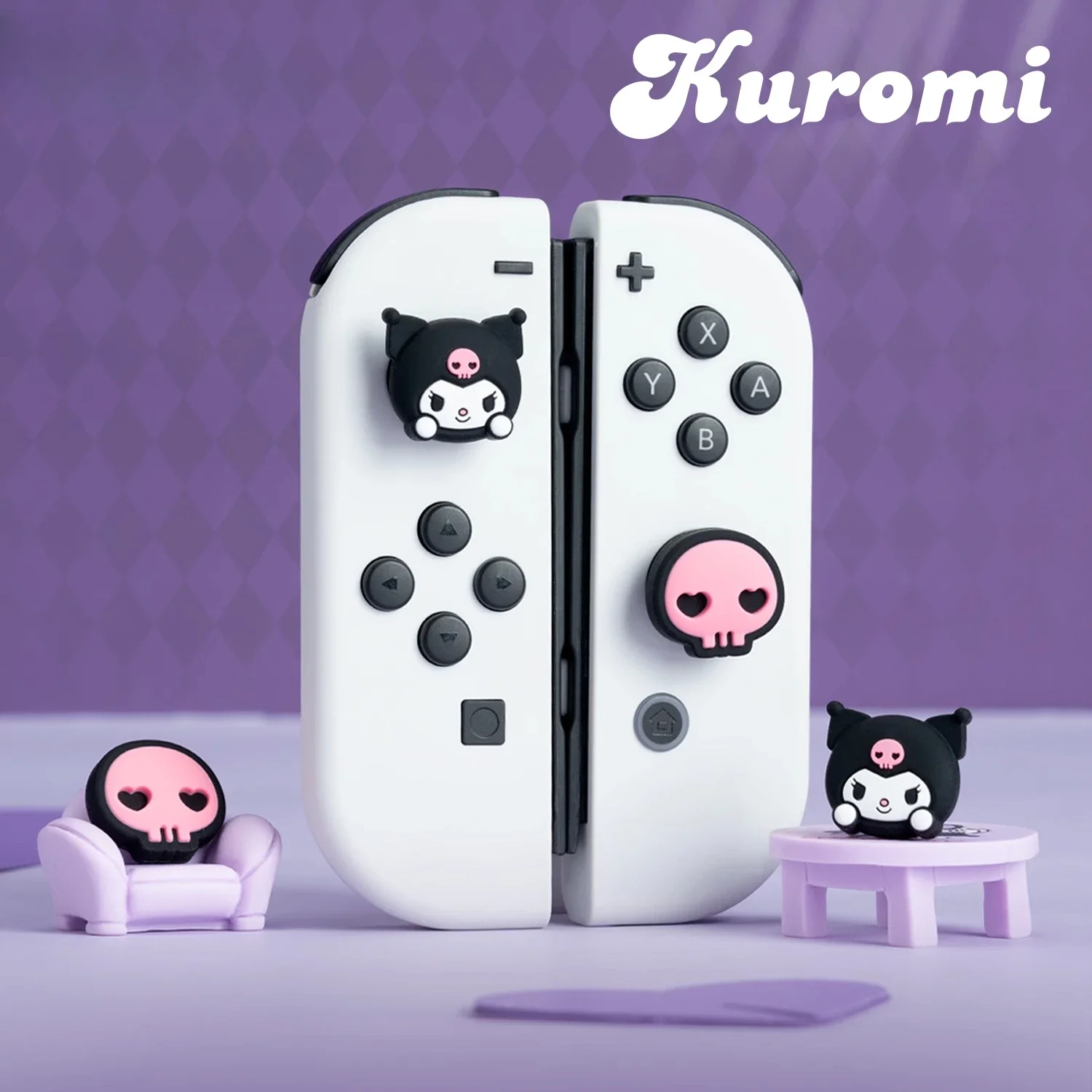 

Kawaii Sanrio Cinnamoroll My Melody Kuromi Nintendo Switch Rocker Hat Ns Game Console Remote Sensing Silica Gel Protective Case