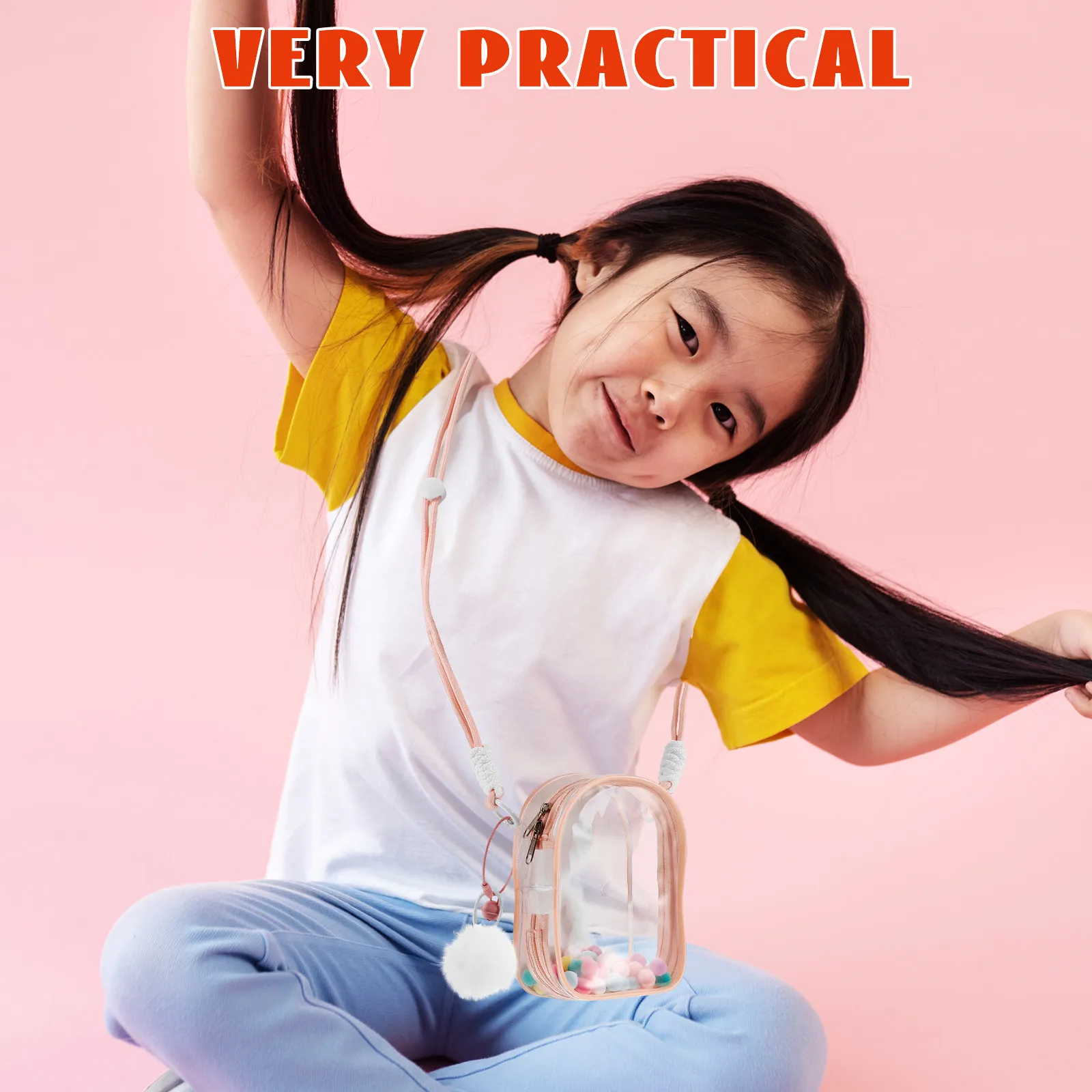 

Clear High-Transparency Portable Shoulder Bag for Mini Figures Display Case Dustproof Waterproof Travel Organizer Hanging