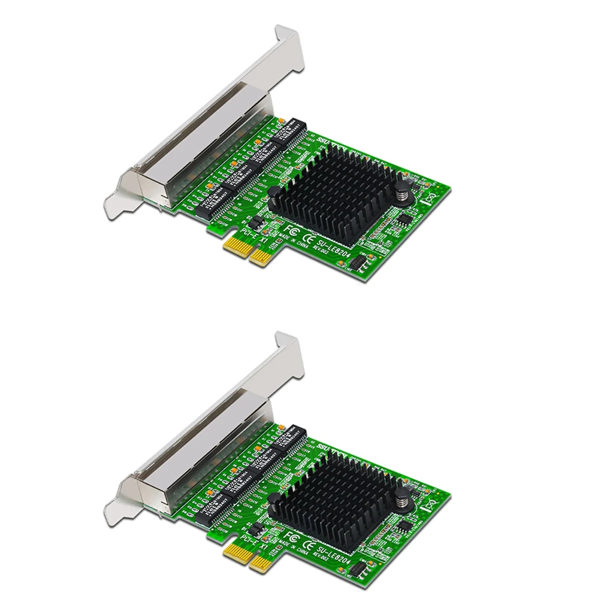 

2X Network Cards Network/Ethernet/Lan Adapter PCI-E Network Card Realtek RJ45 Internet Ethernet Gigabit 4 Port