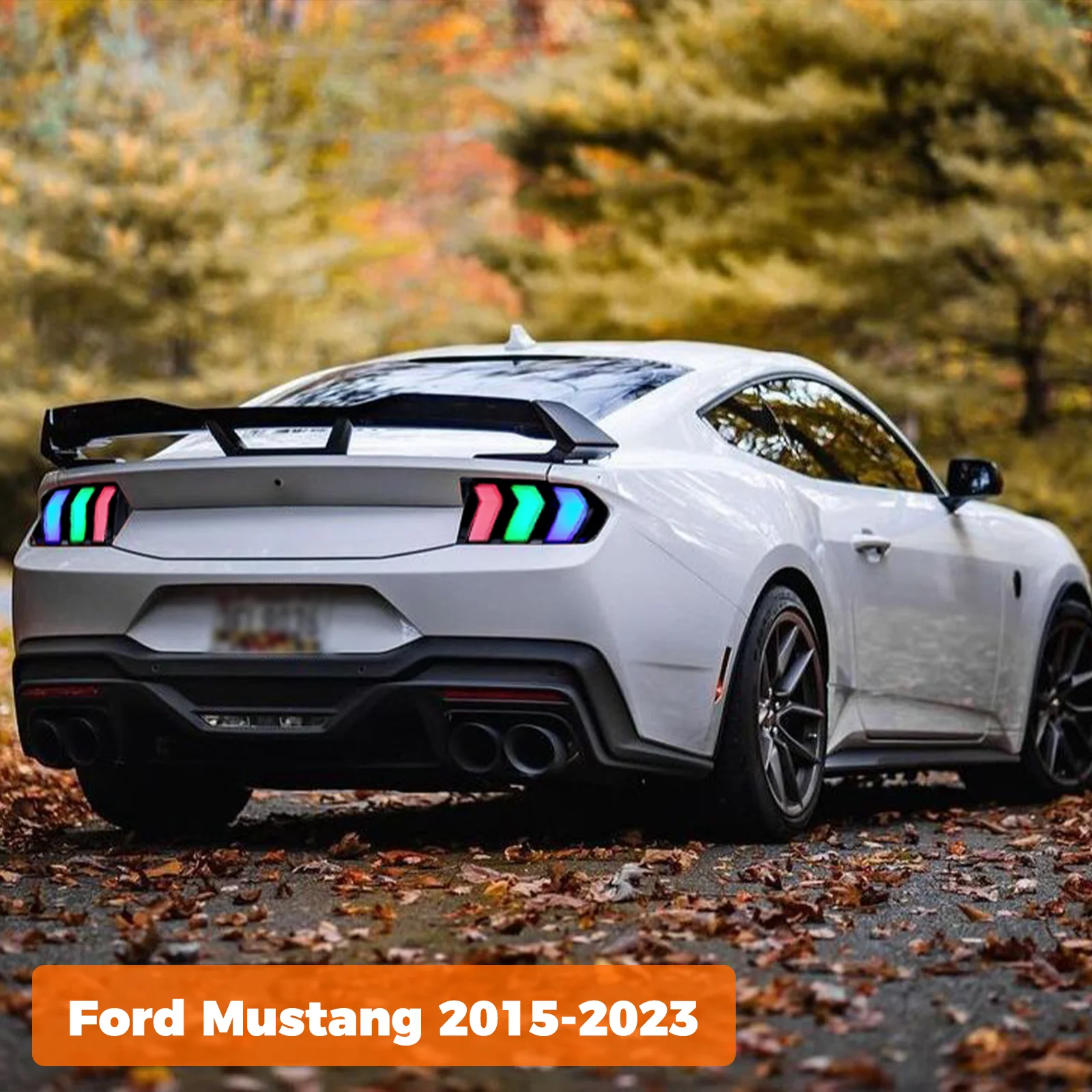 Автомобильные светодиодные задние фонари для Ford Mustang 2015-2023, анимационные задние фонари RGB, светодиодные задние фонари в сборе