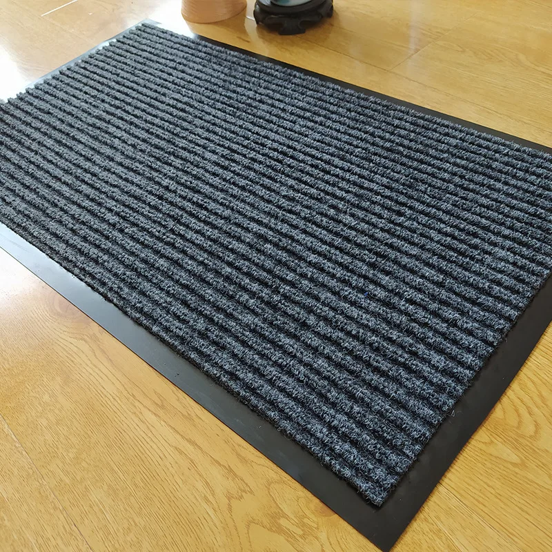 Door Mat Entryway Rug Water Absorbent Striped Outdoor Entrance Door Carpet Water Absorbing Floor Mat Toilet Door Mat