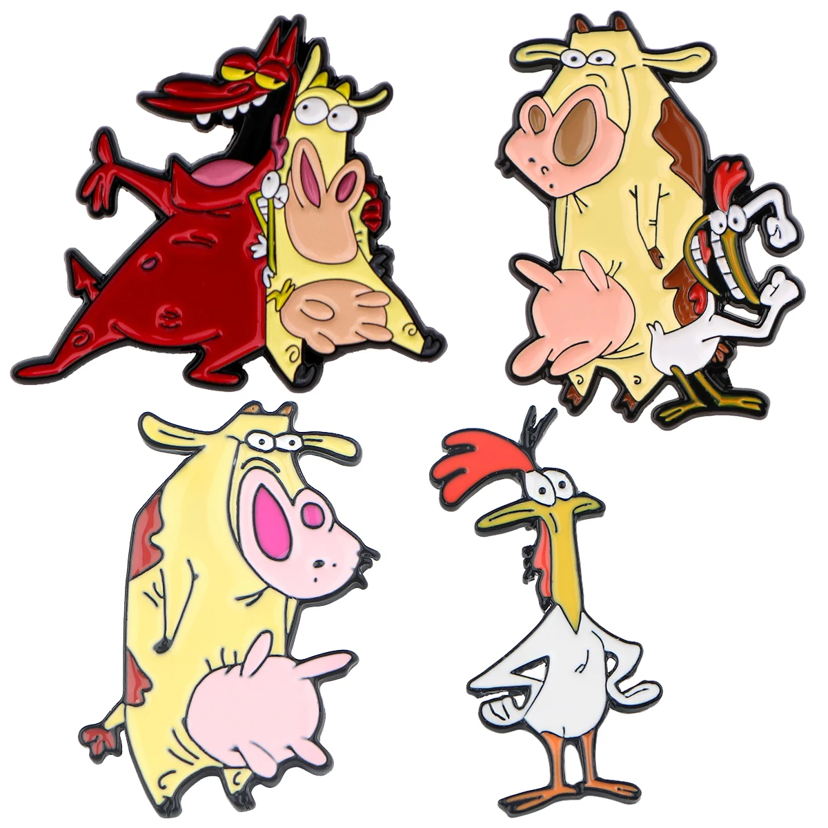 

Funny Cattle and Chicken Enamel Pin Brooches For Women Lapel Pins Badge on Backpack Costume Accessories Fashion Jewelry Gifts