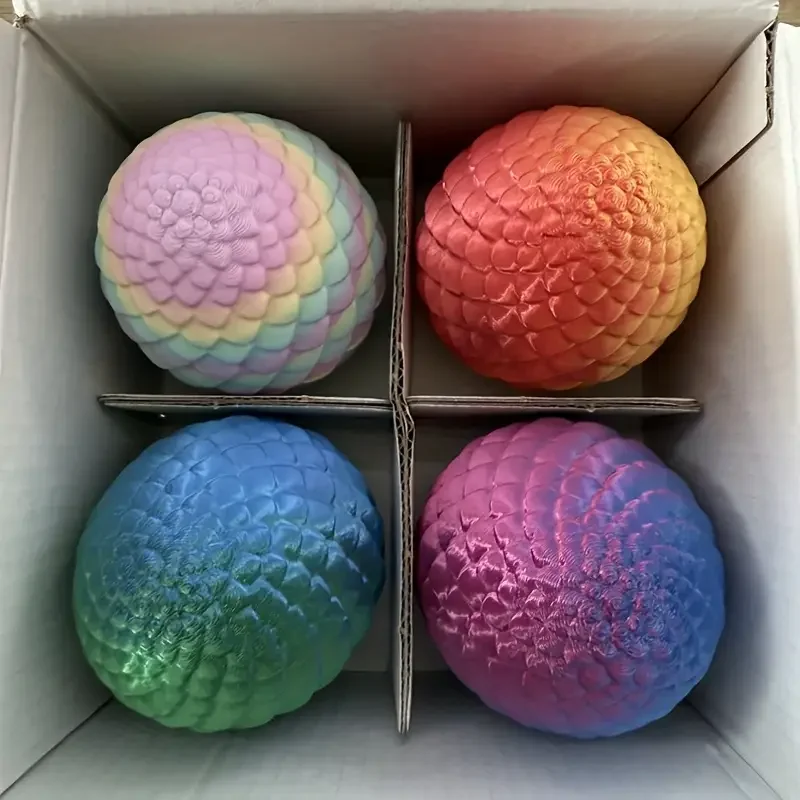 4pcs/set 3D printed snake surprise egg decoration, flexible joints, the best gift for 3D printing enthusiasts