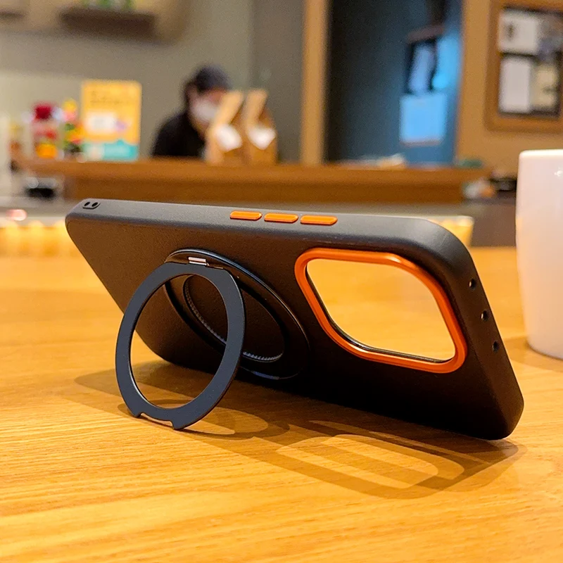 لهاتف OPPO Reno 15 Pro، حافظة Reno 15 ELVEV جلد PU فاخر مغناطيسي مضاد للسقوط مع حامل حلقي قابل للدوران غطاء هاتف