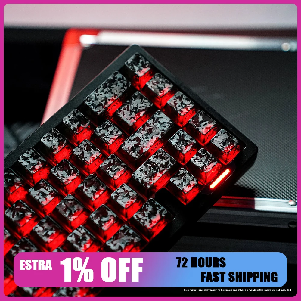 WEIKAV Ice Crack Keyboard keycap Injection Screen Printing Material PC Material Original Factory Height 120 Key Keycap For Gifts
