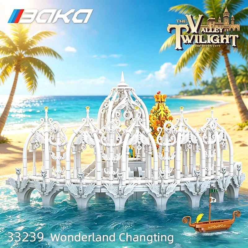 

Fantasy Fairyland Architecture Building Blocks 2052PCS Nordic Wonderland Pavilion MOC Model DIY Toy Holiday Gift for teenagers