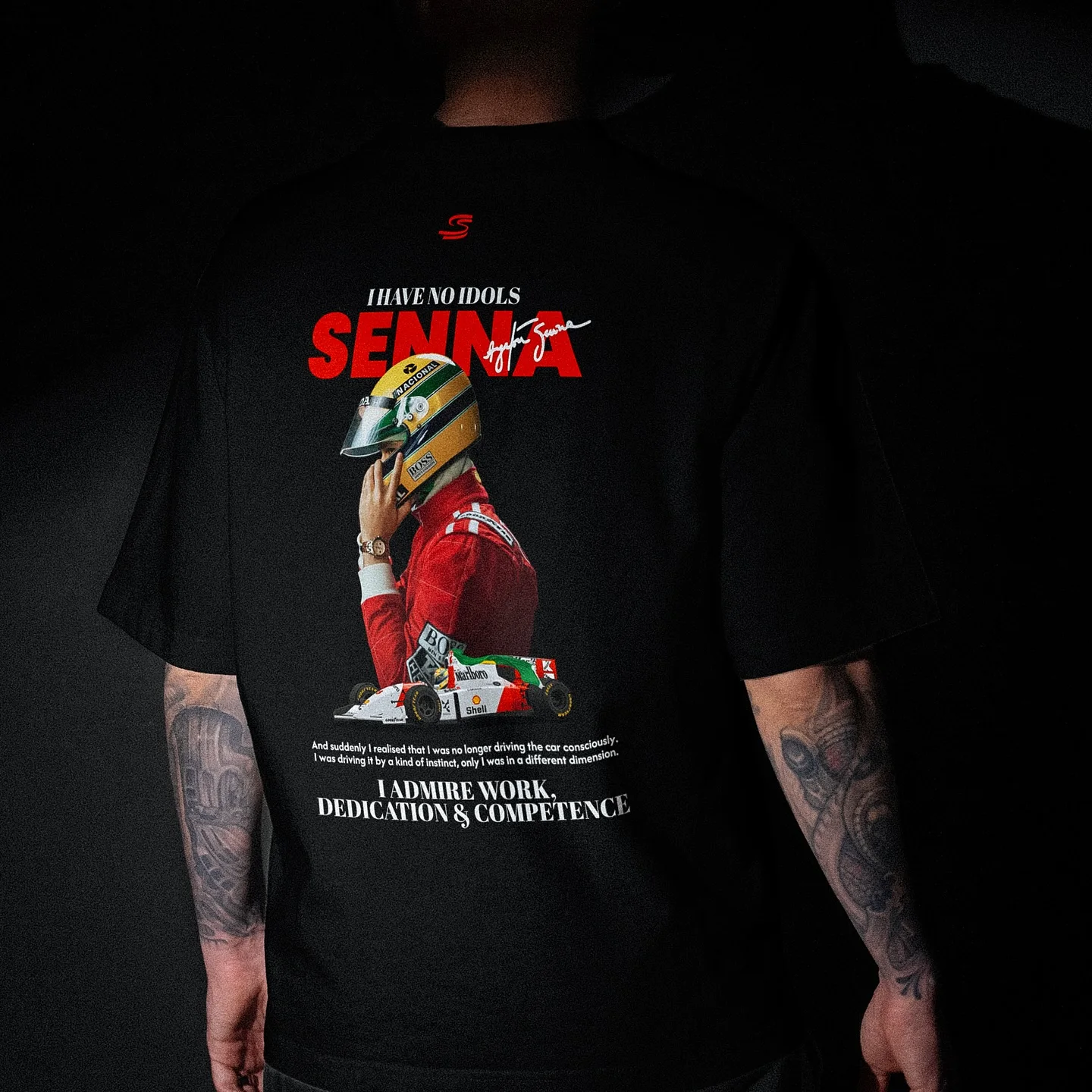 2025 New Men's T-shirt and Women's Senna Racing Cotton Summer High-end Casual Short Sleeved T-shirt Casual Street Wear T-shirt