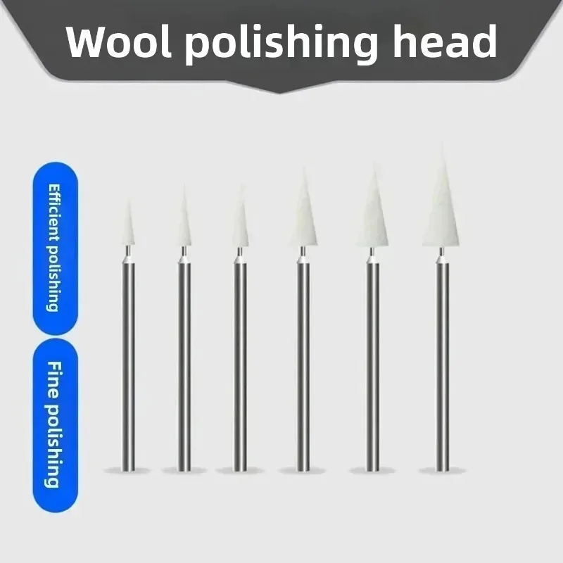 Wool Grinding Head / Triangular Pointed L Wheel / Mold Mirror Polishing / Wool Felt Cone Wool Grinding Head