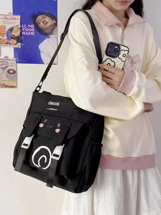 Kawaii Sanrio Kuromi Crossbody Bag Messenger Storage Makeup Pouch Student Shoulder Schoolbag Backpack Women Bagpack Girl Gift