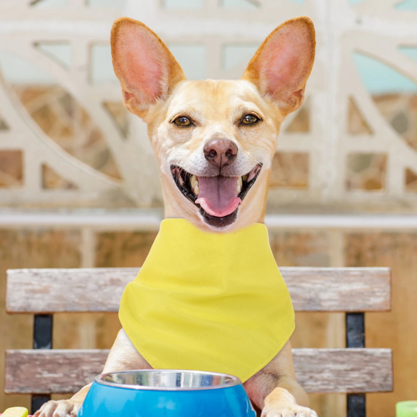 4pcs Dog Large Size Polyester Triangle Scarf Dog Polyester Bandana Pet Photo Prop Washable Outdoor Party Decor Accessory