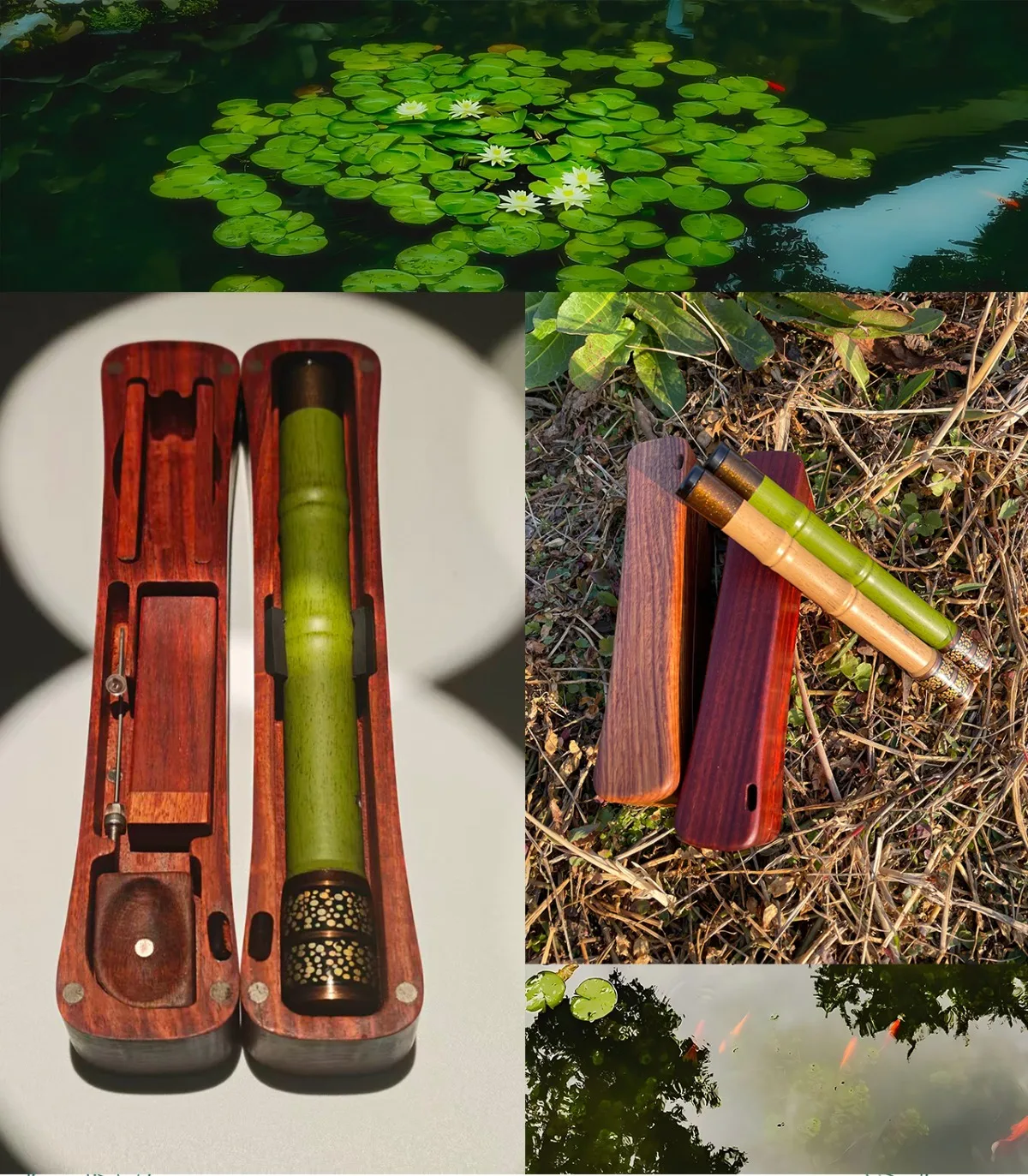 Tenkara Angelrute mit Holzaufbewahrungsbox, Ultraleichte Tragbare Kurzteilige Bachrute für Kleine Fische, Reise-Angelset – Detail 2
