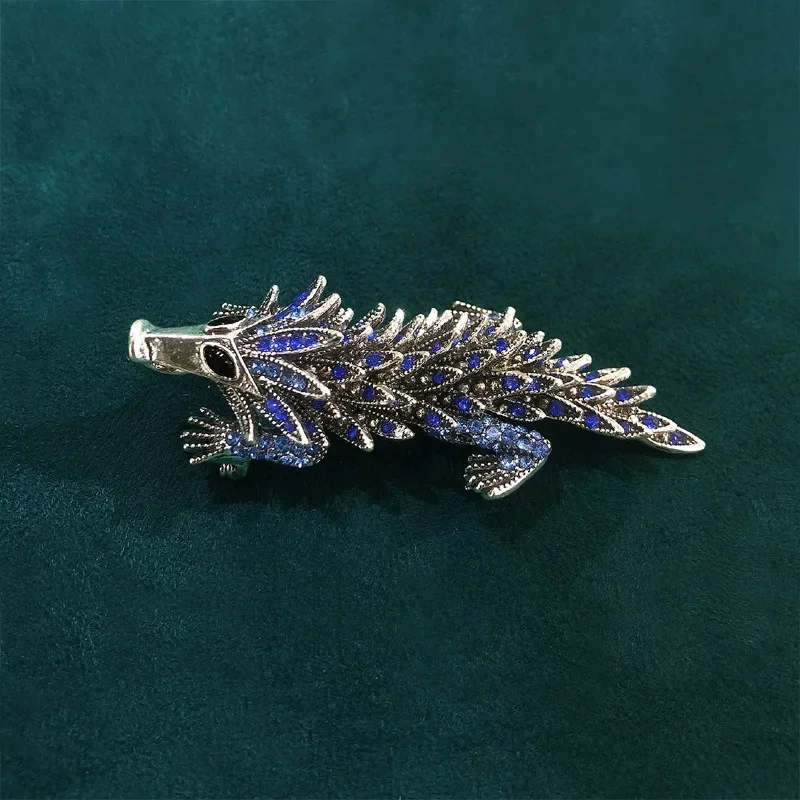 Alloy Brooch Creative Retro Animal Pangolin Can Swing Tail Neutral Suit Coat Fixed Adjustable Accessories Casual Business Gift