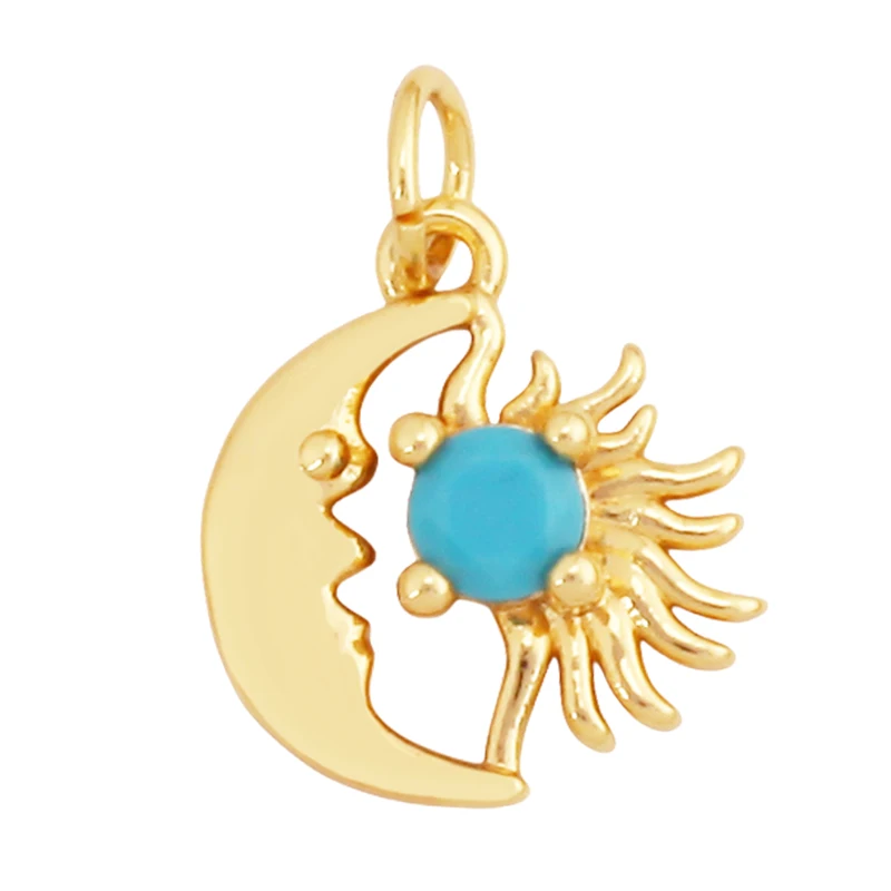 Trendy Mini Windmühle blinkende Bolzen Stern Sonne Mond Regenbogen Schneeflocke Charm Anhänger, Handwerk Schmuck Halskette Armband Zubehör S28 – Detail 19