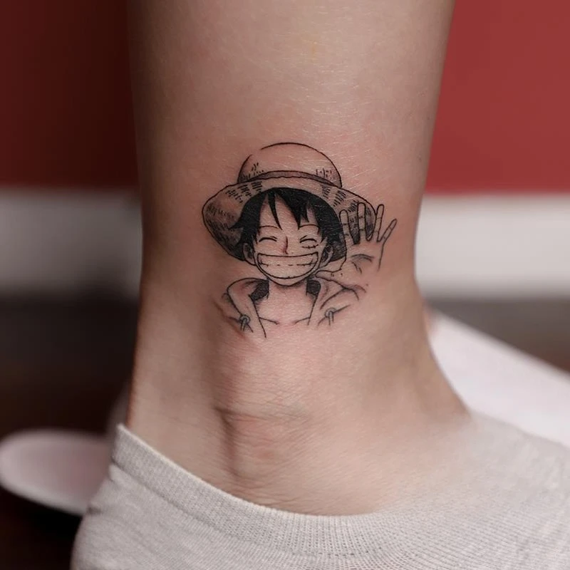 

One Piece original Luffy hand-painted tattoo sticker creative anime waterproof long-lasting small fresh dark series sticker gift