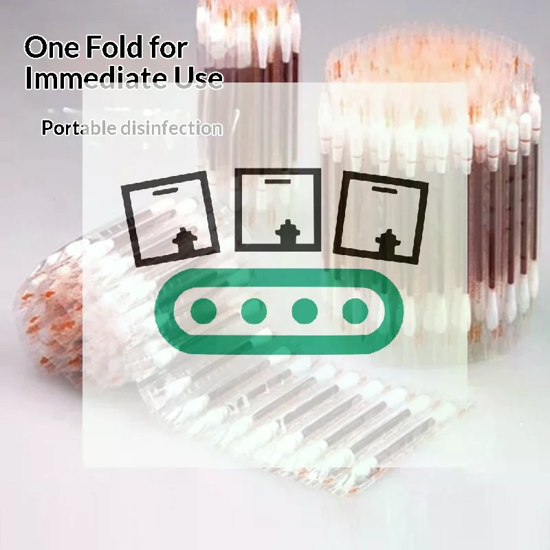 50Pcs Disposable Iodine Alcohol Cotton Swabs Single Pack Fast For Home Travel Outdoor Wound Care