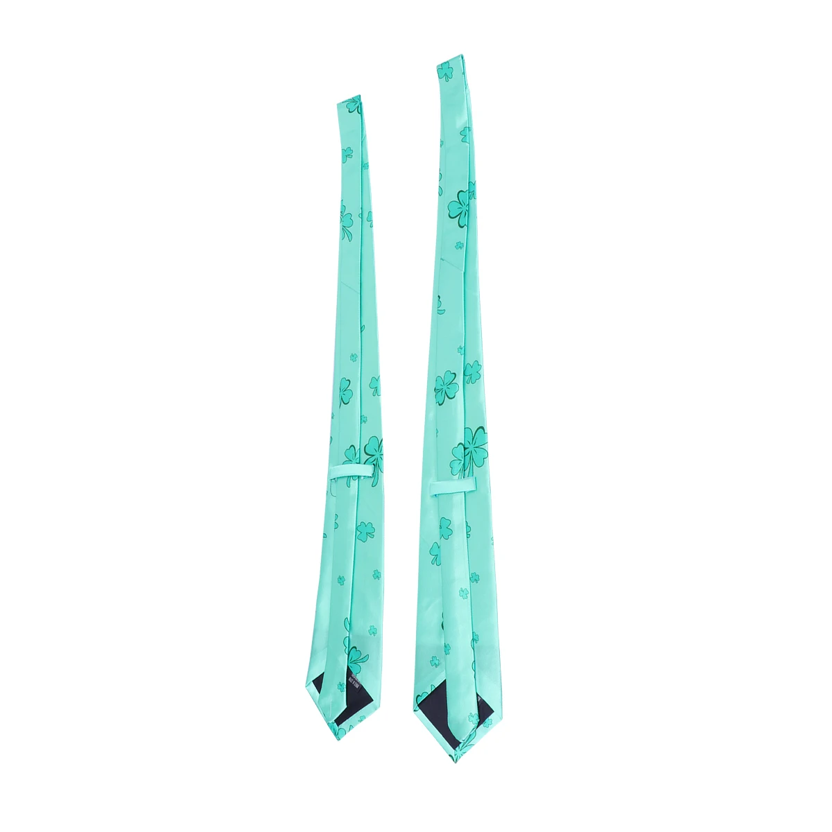 

2pcs Patricks Day Tie Colorful Necktie Party Fashionable Satin Material Festive Gift For Husband Lover Boyfriend