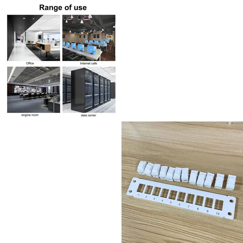  10-Port CAT6 Shielded Patch Panel 10G Ready Metal Housing Color-Coded Labeling