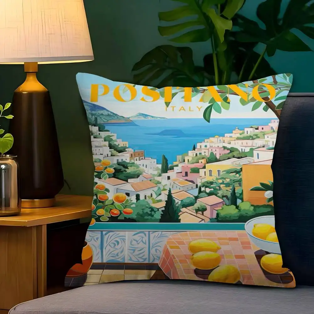 La Dolce Vita Lemon Cushion Cover Car Throw Pillow Case For Sofa Car Christmas Gift 40x40cm 45x45cm