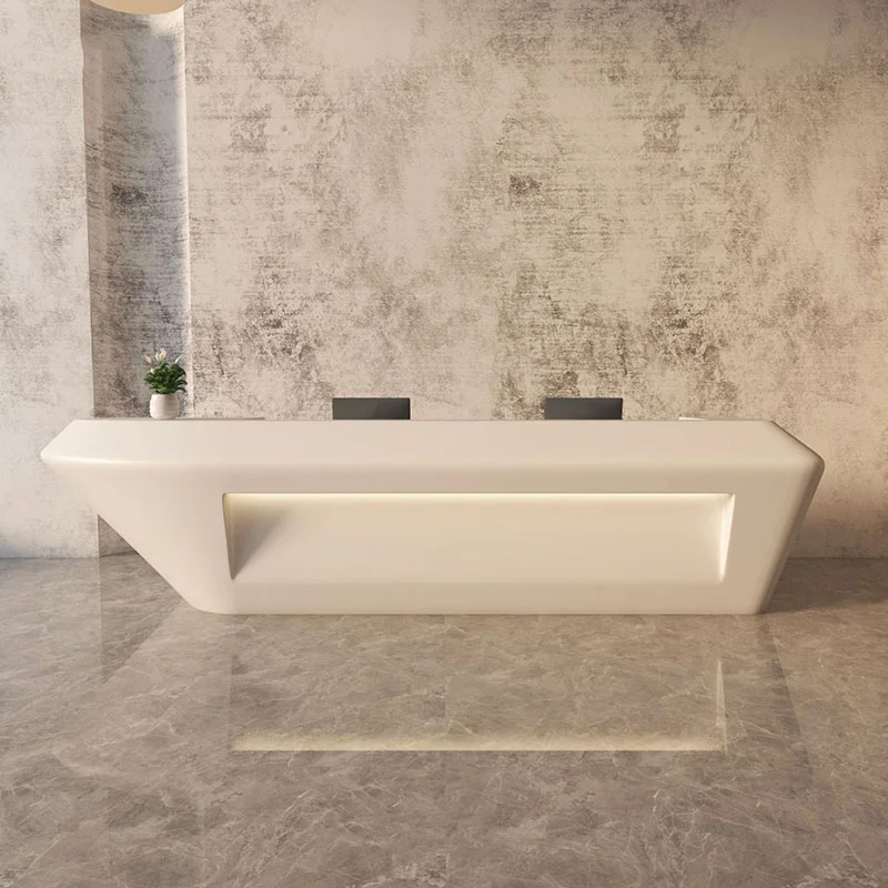 Aesthetics Salon Reception Desks Clinic White Cosmetic Shop Classic Reception Desks Bakery Luxury Empfangstheke Office Furniture