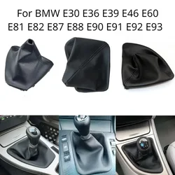 For BMW E30 E34 E36 E39 E46 E81 E82 E87 E88 E90 E91 E92 E93 E60 Car Leather Gear Shift Boot Cover Collars Gaitor with Frame