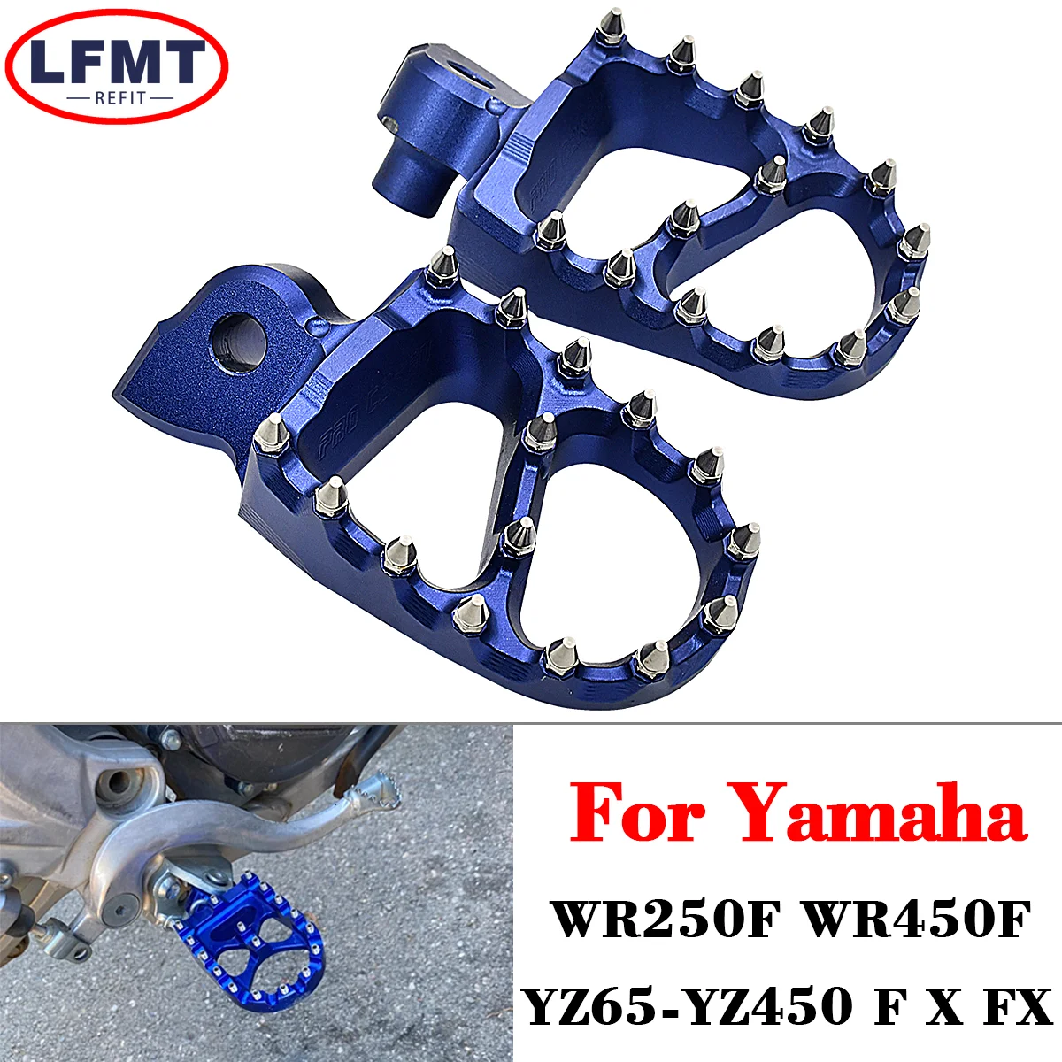 

Motorcycle Foot Pegs Rests Footrest Footpeg Pedals For YAMAHA 125X 250X 250FX 450FX WR250F WR450F YZ 65 85 125 250 250F 450F