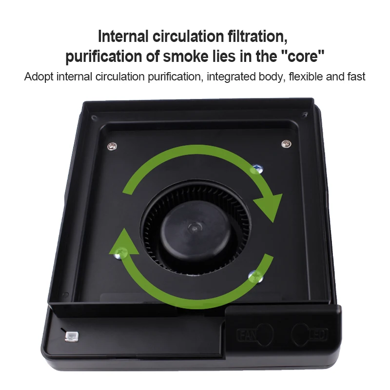 DIY zu Hause Kleines Desktop-Räuchergerät Löten Rauchreiniger Rauchabgasfilter Löten Wartung Rauchmaschine