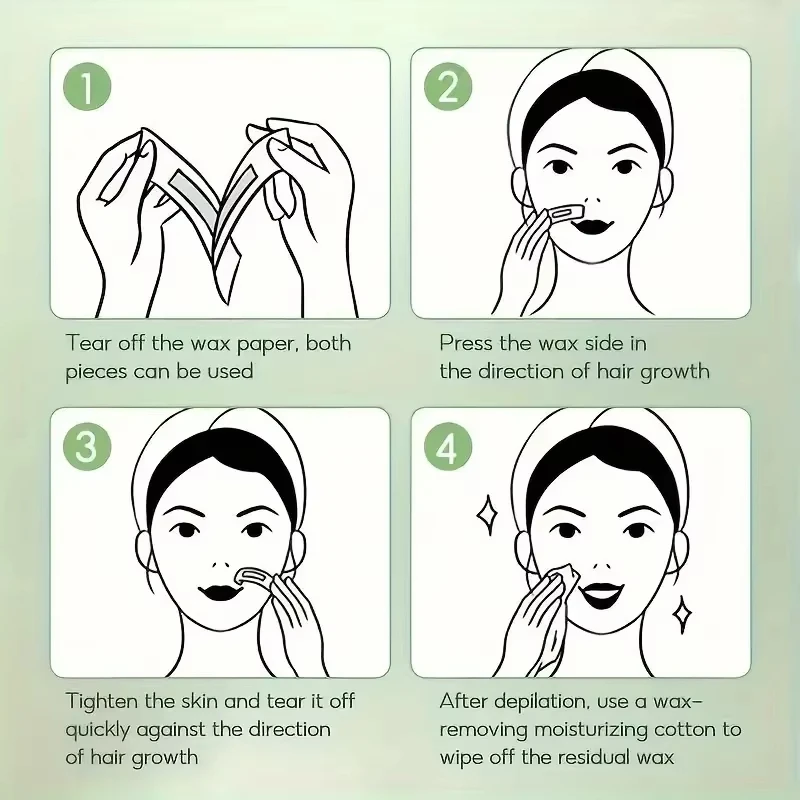5/10/15Pcs Depilatory Wax Strips For Hair Removal Wax Paper Cold Wax Strips Paper For Face Neck Arm Leg Body Beauty Tools New - view 4