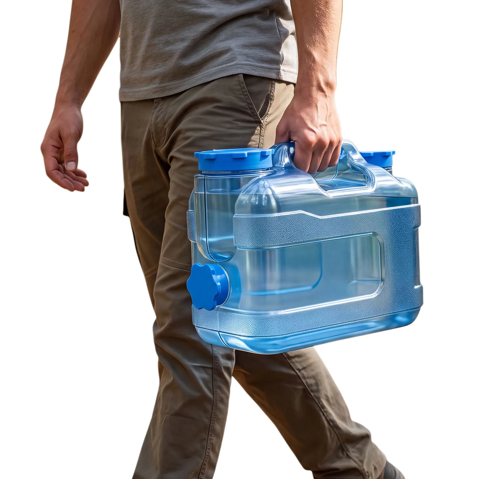 12 L Portable Water Container No Leakage Emergency Water Tank Camping Water Container for Emergency Storage Outdoor Hiking