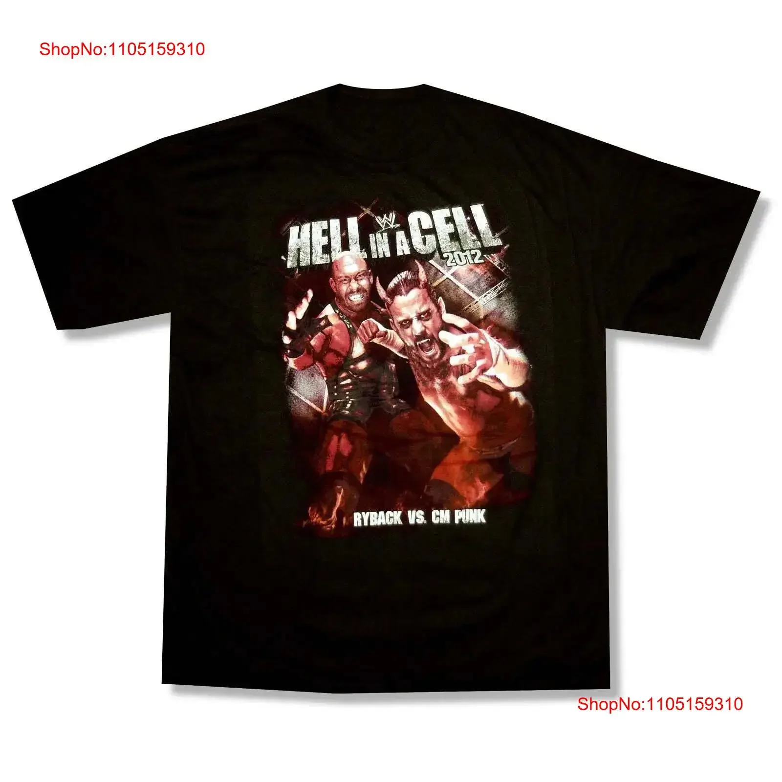 

Черная футболка Ryback Vs CM в стиле панк для фанатов, размер S 4XL EL760, винтажная стираная модная мужская футболка с мягким рисунком, слегка уличная одежда