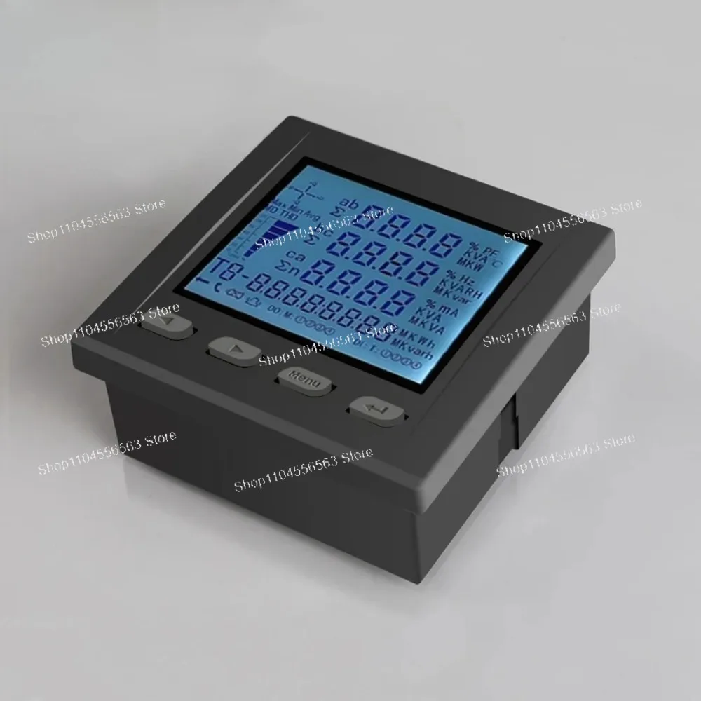 Three-phase multi-function power meters: measure current, voltage, electricity, power, power factor and frequency, LCD display