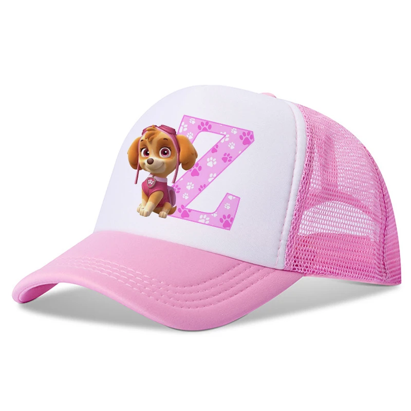 New Paw Patrol Children Baseball Caps Cartoon Letters Printed Hat Girls Casual Sun Hat Adjustable Peaked Cap Kids Birthday Gifts