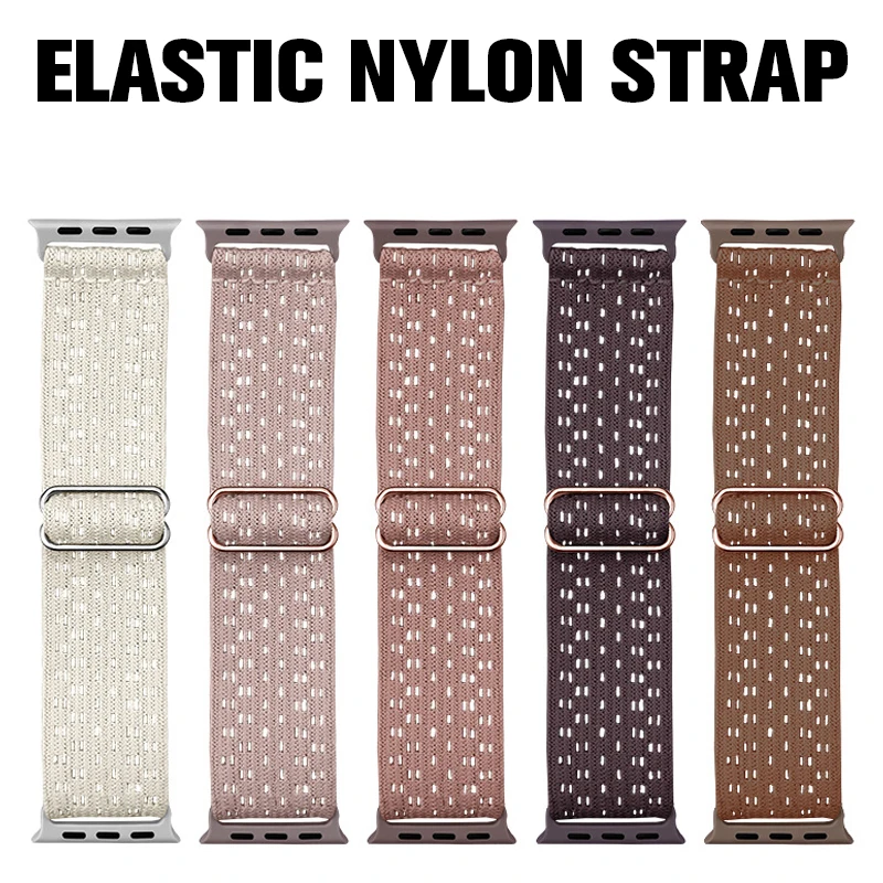 

Nylon Strap for Apple Watch Band 49mm 45mm 44mm 41mm 38mm 42mm Loop Sport Bracelet for IWatch 9 8 7 6 5 4 3 SE Ultra 2 Watchband