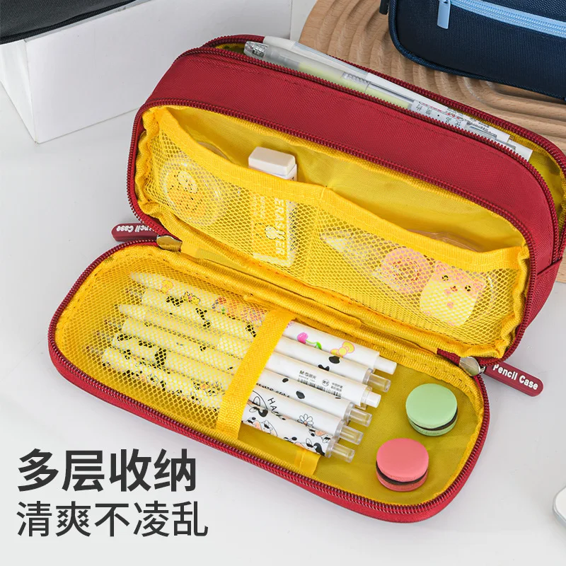 New Simple Style Large Capacity Student Pencil Case Unisex Pen Bag For Middle And High School Storage Wholesale
