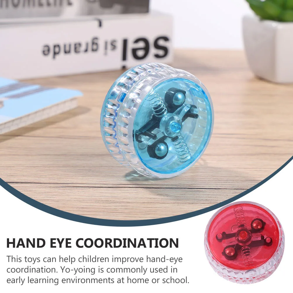 

4Pcs Bright LED Light Yoyo for Children Smooth Spinning Luminous Pull String Yoyo for Boys Girls Gift Idea Playtime Fun
