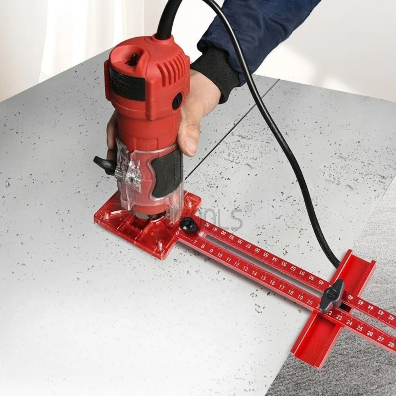 

Woodworking Milling Circle Positioning Ruler Edge Trimming Hole Fixing Plate Circular Hole Slotting Positioning Auxiliary Tools