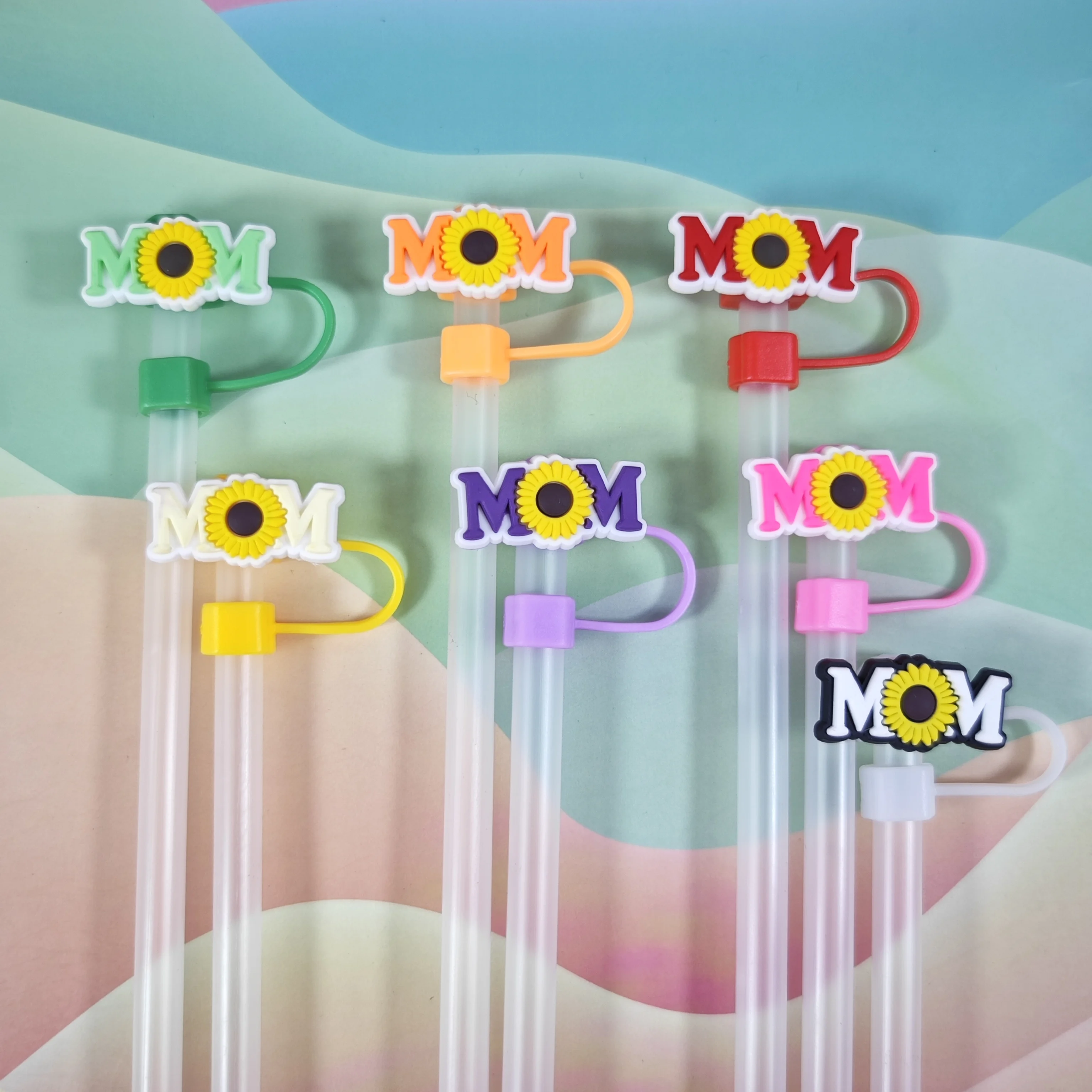 New Letter Flower Straw Cap Protective Case