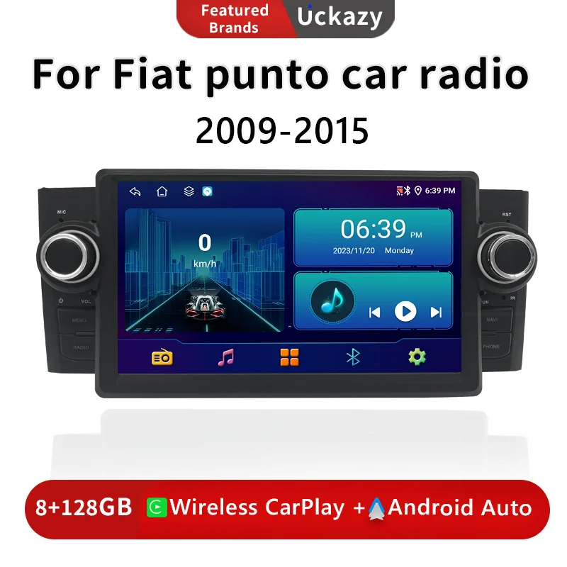 

2 Din 7 Inch Android 12.0 Car Radio for Fiat Linea Grande Punto 2007 - 2012 Auto Carplay GPS Navigation Multimedia Stereo