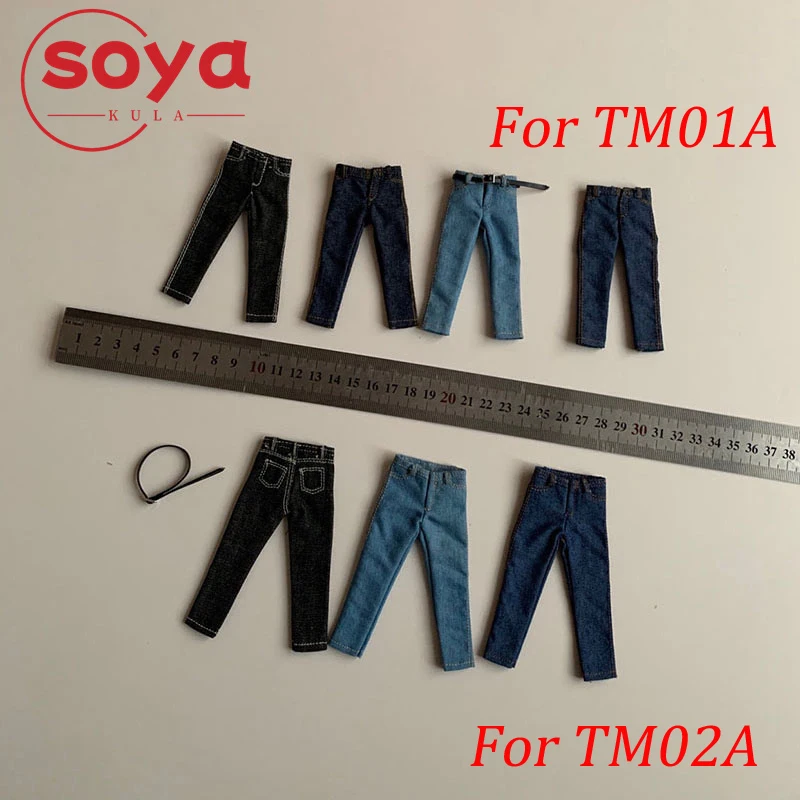 1/12 Schaal Mannelijke Jean Broek Broek Kleding Model Fit 6-inch TBL TM01A TM02A Soldaat Action Figure Body poppen
