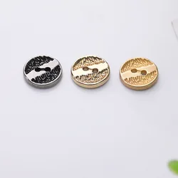 10pcs 2-holes 10mm Creative Design Metal Buttons For Clothing Shirts Blouse DIY Sewing Accessories High Quality Buttons