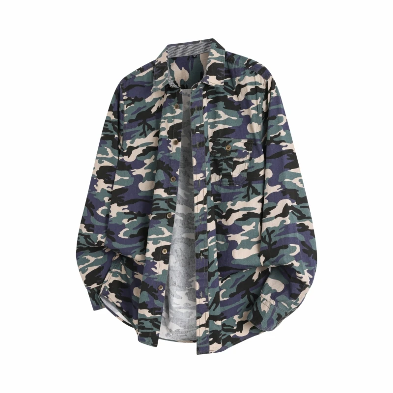 

Новая камуфляжная рубашка-карго, мужские хлопковые камуфляжные рубашки с несколькими карманами, высококачественная военная рубашка, мужские армейские зеленые рубашки, повседневные