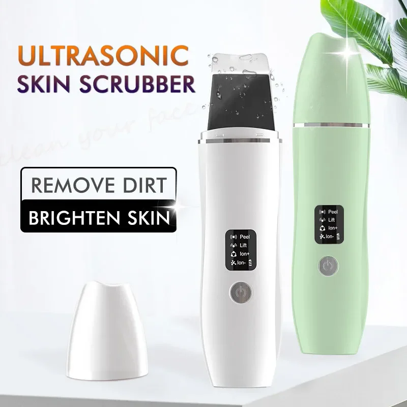 Ultrasonic Blackhead Acne Cleaner Pore Blackhead Remover Electric Skin Facial Clean Spatula Lifting Massager