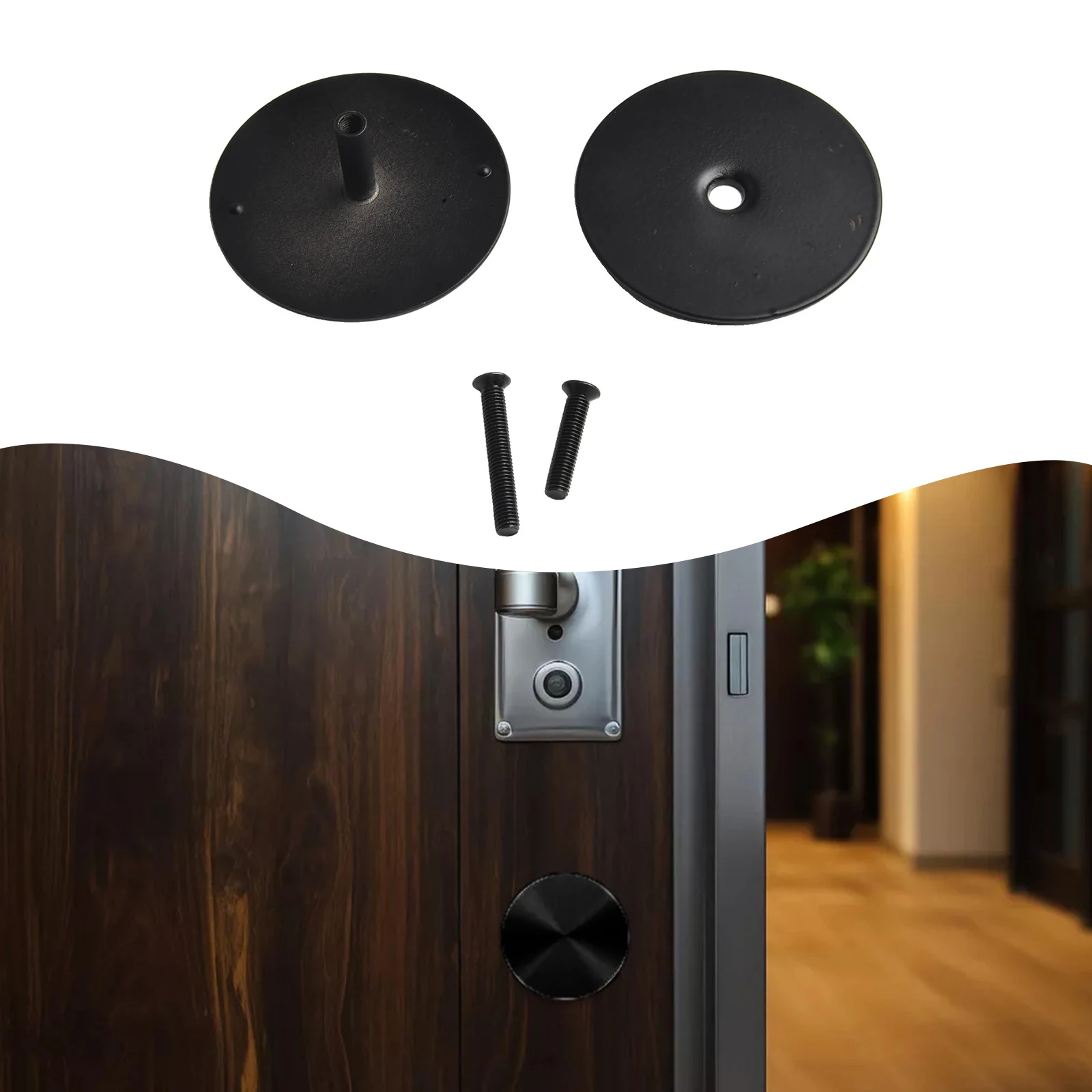 تجديد الباب ديدبولت غطاء مقبض الباب غطاء لوحة الحل قطر 2-5 8in حل الباب الأنيق لديدبولت