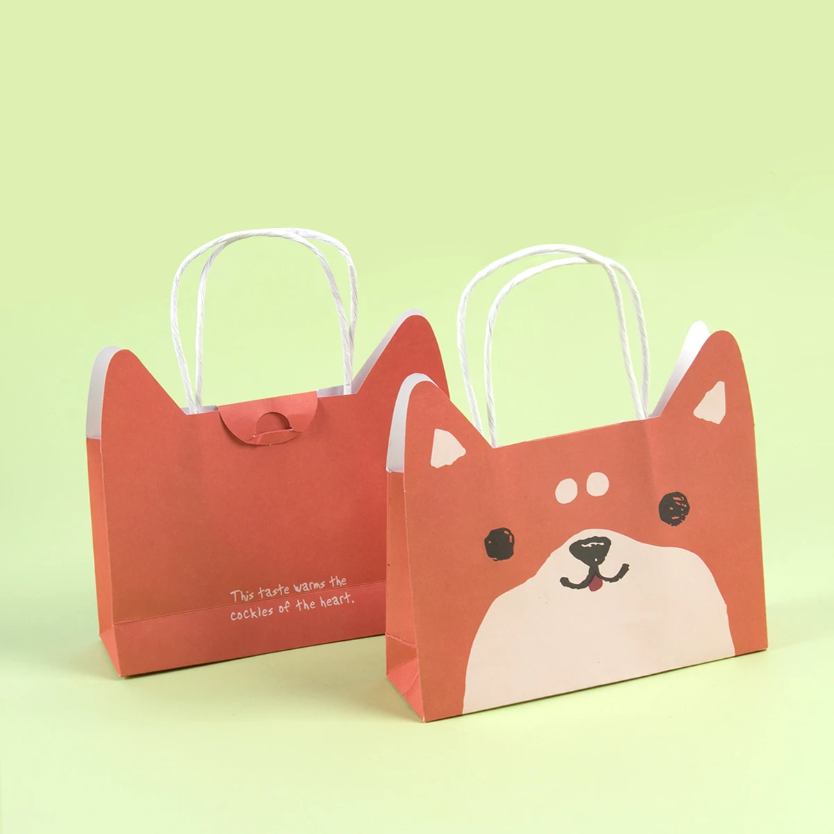 Cute Animal Paper Gift Bag Bear Frog Dog Cat Gift Bag Baby Shower Supplies Jungle Birthday Party Candy Cookie Packaging Bags