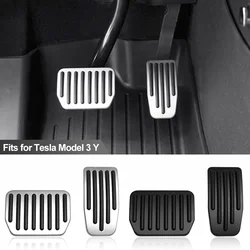 For Tesla Model3 2024 Pedal Pads Covers Model 3 Y 2023 Accessories Metal Auto Accelerator Brake Rest Tesla Model Three ModelY