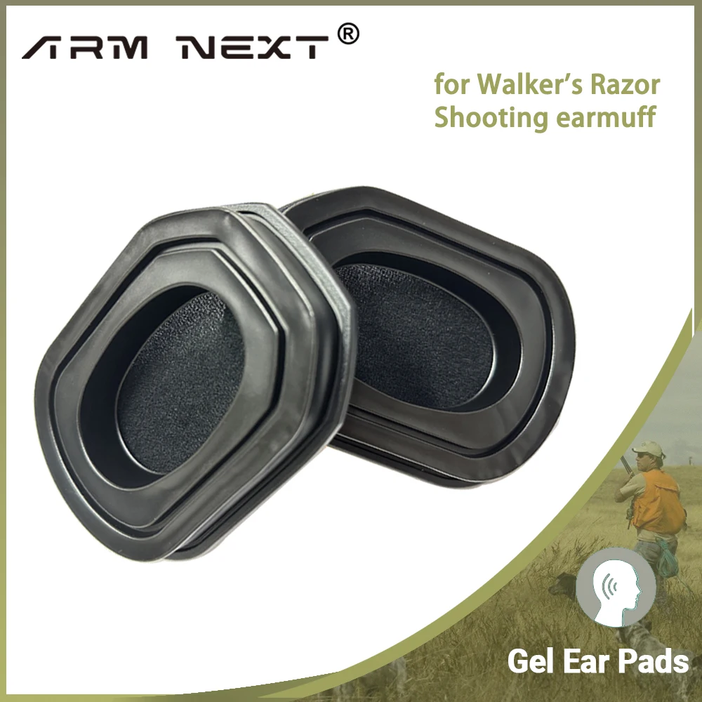 Gel Ear Cushions compatible with Walkers Razor Electronic Hearing Protection Headphones Tactical Anti-noise Earmuffs