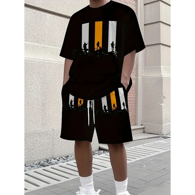 

Summer 2025 New Casual Fashion 3D Printed Short Sleeves for Men and Women Lightweight